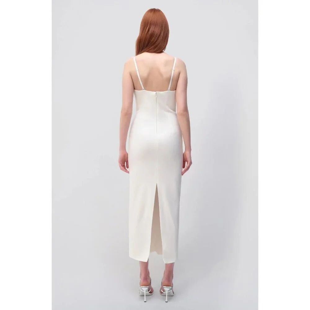 SIMKHAI Caspian Bustier Midi Dress in White New Womens Bodycon Corset - Picture 12 of 15